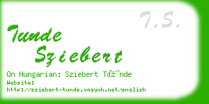 tunde sziebert business card